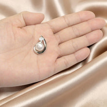 Load image into Gallery viewer, Sterling Silver 925 CZ &amp; White Pearl Unique Pendant