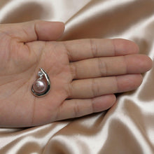 Load image into Gallery viewer, Sterling Silver 925 CZ &amp; Lavender Pearl Pendant