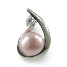 Load image into Gallery viewer, Sterling Silver 925 CZ &amp; Lavender Pearl Pendant
