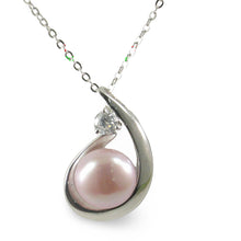 Load image into Gallery viewer, Sterling Silver 925 CZ &amp; Lavender Pearl Pendant