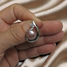 Load image into Gallery viewer, Sterling Silver 925 CZ &amp; Lavender Pearl Pendant