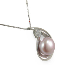 Load image into Gallery viewer, Sterling Silver 925 CZ &amp; Lavender Pearl Pendant