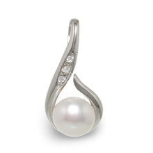 Load image into Gallery viewer, Sterling Silver 925 Fish Hook White Pearl Pendant