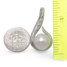Load image into Gallery viewer, Sterling Silver 925 Fish Hook White Pearl Pendant