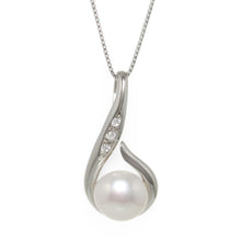 Load image into Gallery viewer, Sterling Silver 925 Fish Hook White Pearl Pendant