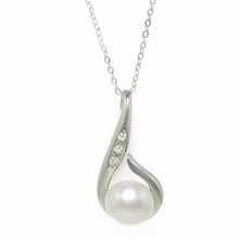 Load image into Gallery viewer, Sterling Silver 925 Fish Hook White Pearl Pendant
