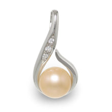 Load image into Gallery viewer, Sterling Silver 925 Fish Hook Peach Pearl Pendant