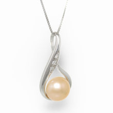 Load image into Gallery viewer, Sterling Silver 925 Fish Hook Peach Pearl Pendant