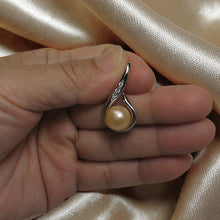 Load image into Gallery viewer, Sterling Silver 925 Fish Hook Peach Pearl Pendant