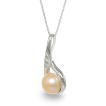 Load image into Gallery viewer, Sterling Silver 925 Fish Hook Peach Pearl Pendant