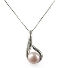 Load image into Gallery viewer, Sterling Silver 925 Fish Hook Lavender Pearl Pendant