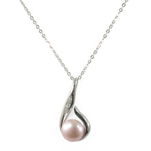 Load image into Gallery viewer, Sterling Silver 925 Fish Hook Lavender Pearl Pendant