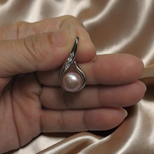 Load image into Gallery viewer, Sterling Silver 925 Fish Hook Lavender Pearl Pendant