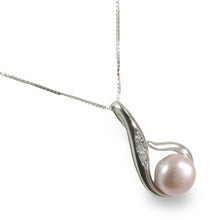Load image into Gallery viewer, Sterling Silver 925 Fish Hook Lavender Pearl Pendant
