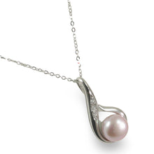 Load image into Gallery viewer, Sterling Silver 925 Fish Hook Lavender Pearl Pendant