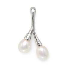 Load image into Gallery viewer, Sterling Silver 925 Twin Cherries White Pearl Pendant