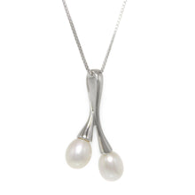 Load image into Gallery viewer, Sterling Silver 925 Twin Cherries White Pearl Pendant
