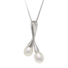 Load image into Gallery viewer, Sterling Silver 925 Twin Cherries White Pearl Pendant