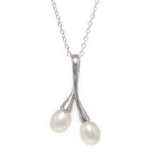 Load image into Gallery viewer, Sterling Silver 925 Twin Cherries White Pearl Pendant