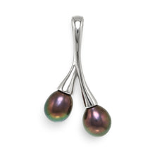 Load image into Gallery viewer, Sterling Silver 925 Twin Cherries Peacock Pearl Pendant