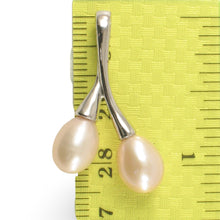 Load image into Gallery viewer, Sterling Silver 925 Twin Cherries Pink Pearl Pendant