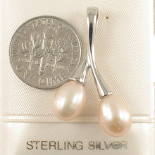 Load image into Gallery viewer, Sterling Silver 925 Twin Cherries Pink Pearl Pendant
