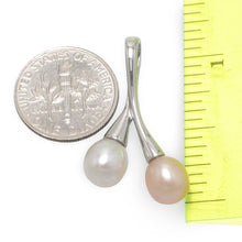 Load image into Gallery viewer, Sterling Silver 925 Twin Cherries White &amp; Pink Pearl Pendant