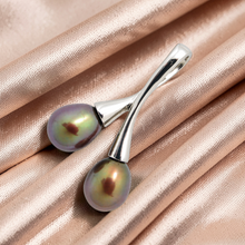 Load image into Gallery viewer, Sterling Silver 925 Twin Cherries Chocolate Pearl Pendant