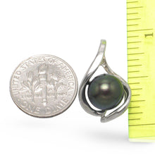 Load image into Gallery viewer, Sterling Silver 925 Black Pearl Pendant