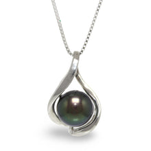 Load image into Gallery viewer, Sterling Silver 925 Black Pearl Pendant
