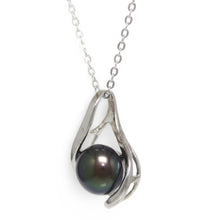 Load image into Gallery viewer, Sterling Silver 925 Black Pearl Pendant