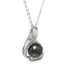 Load image into Gallery viewer, Sterling Silver 925 Black Pearl Pendant