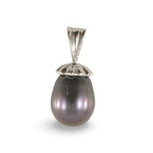 Load image into Gallery viewer, Sterling Silver 925 Black Pearl Pendant