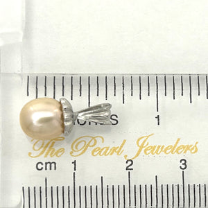 9200372 SIMPLE YET ELEGANT SILVER 925 PEACH F/W CULTURED PEARL PENDANTS