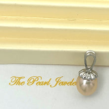 Load image into Gallery viewer, 9200372 SIMPLE YET ELEGANT SILVER 925 PEACH F/W CULTURED PEARL PENDANTS