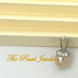 9200372 SIMPLE YET ELEGANT SILVER 925 PEACH F/W CULTURED PEARL PENDANTS