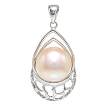 Load image into Gallery viewer, Sterling Silver 925 Pale Pink Pearl Pendant