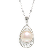 Load image into Gallery viewer, Sterling Silver 925 Pale Pink Pearl Pendant