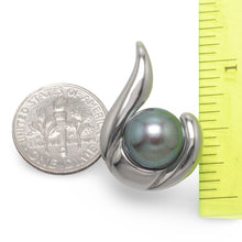 Load image into Gallery viewer, Sterling Silver 925 Hawaiian Fish Hook Black Pearl Pendant
