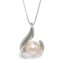 Load image into Gallery viewer, Sterling Silver 925 Hawaiian Fish Hook Pale Pink Pearl Pendant