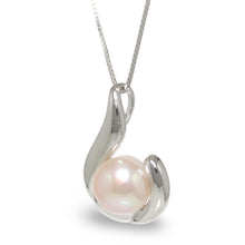 Load image into Gallery viewer, Sterling Silver 925 Hawaiian Fish Hook Pale Pink Pearl Pendant