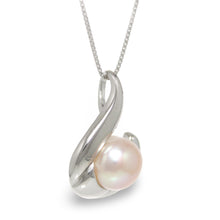 Load image into Gallery viewer, Sterling Silver 925 Hawaiian Fish Hook Pale Pink Pearl Pendant