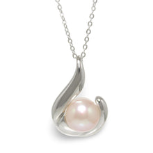 Load image into Gallery viewer, Sterling Silver 925 Hawaiian Fish Hook Pale Pink Pearl Pendant