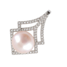 Load image into Gallery viewer, Sterling Silver 925 Pink Pearl &amp; CZ Pendant