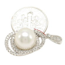 Load image into Gallery viewer, Sterling Silver 925 White Pearl &amp; CZ Pendant