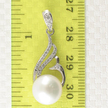 Load image into Gallery viewer, Sterling Silver 925 White Pearl &amp; CZ Pendant