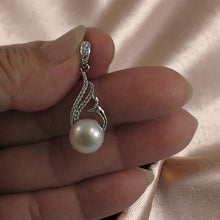 Load image into Gallery viewer, Sterling Silver 925 White Pearl &amp; CZ Pendant