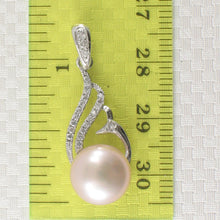 Load image into Gallery viewer, Sterling Silver 925 Pink Pearl &amp; CZ Pendant