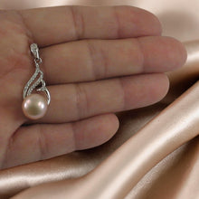 Load image into Gallery viewer, Sterling Silver 925 Pink Pearl &amp; CZ Pendant