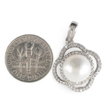 Load image into Gallery viewer, Sterling Silver 925 White Pearl &amp; CZ Pendant